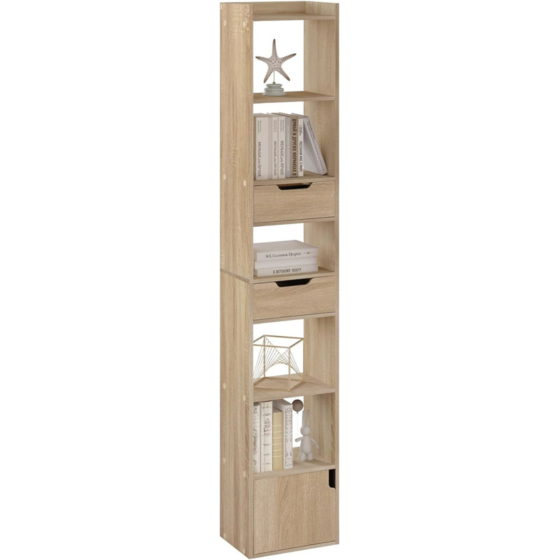 Noblet 181cm H x 33cm W Standard Bookcase, Light oak
