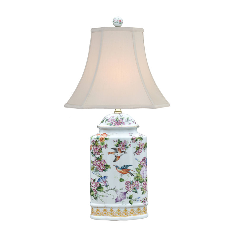 LAMPE PORCELAINFAMILLE ROSE SCALLOPS