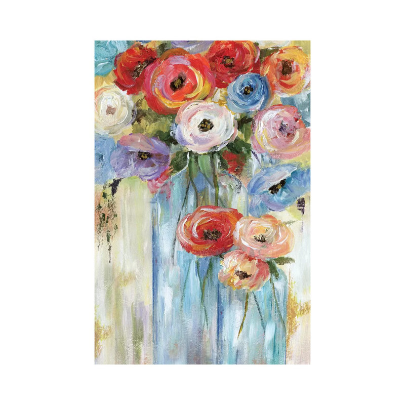 Bottles And Blooms by Nan - Wrapped Canvas Print, 152.5 cm H x 101.5 cm W