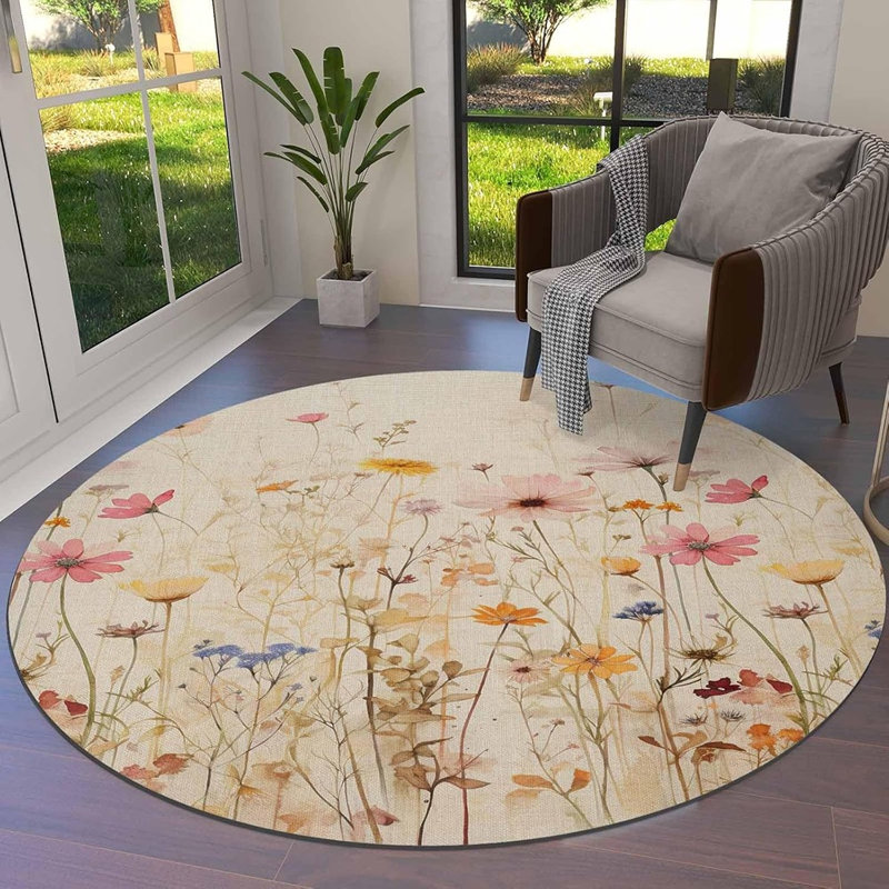 Tapis rond Wildflower