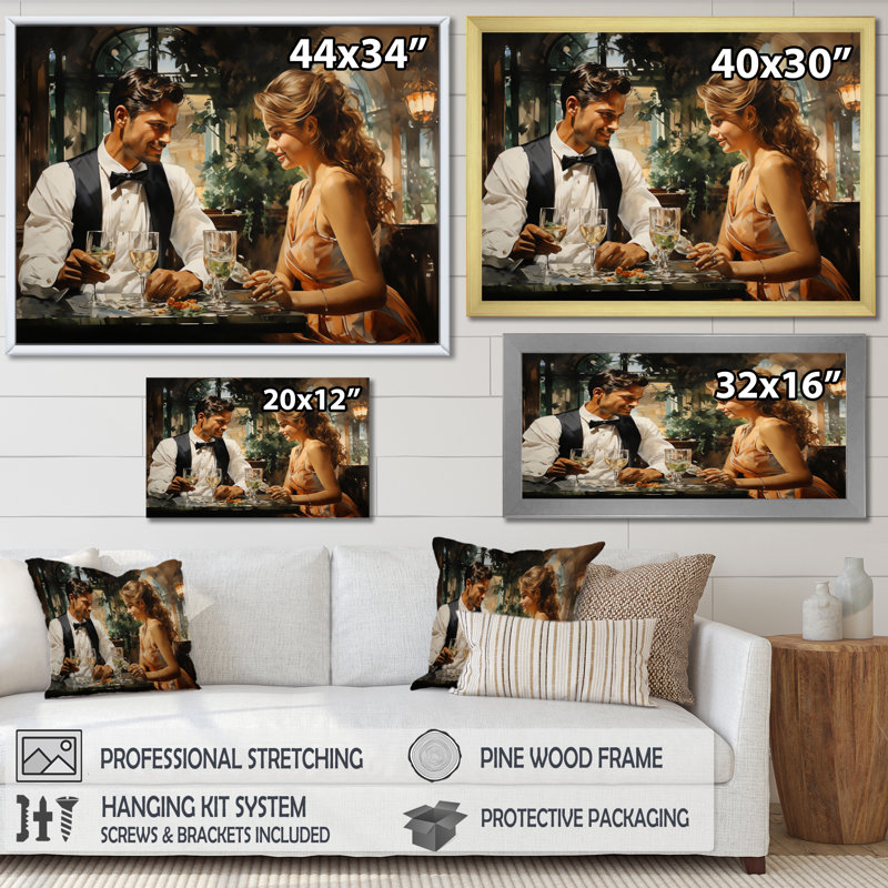 «Country Club Cocktail Hour I», reproduction sur toile, H 24 po x l 32 po x P 1 po, Toile tendue