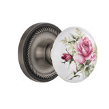 Rope  White Rose Interior Mortise Door Knob