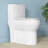 One-Piece Toilet, 1.1/1.60 GPF Water-Efficient Dual-Flush Elongated Comfort Height Floor Mounted, Standard-Size Toilet With Soft Closing Seat Included, Glossy White