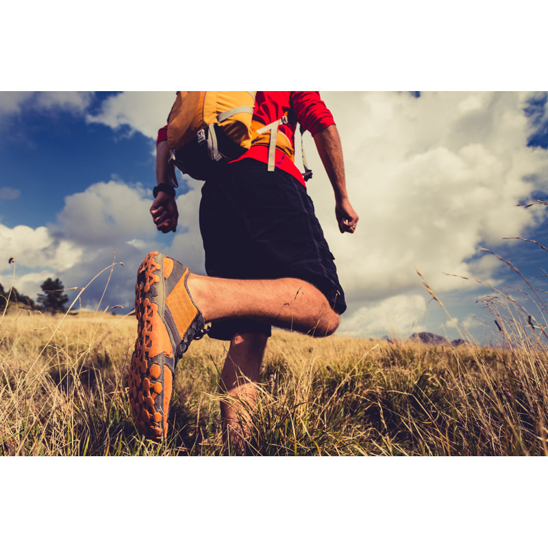Hiker In Beautiful Landscape by Blyjak - Wrapped Canvas Print, 81cm H x 122cm W