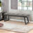 Dumfries 57" Light Upholstered Faux Leather Bench-1541896513