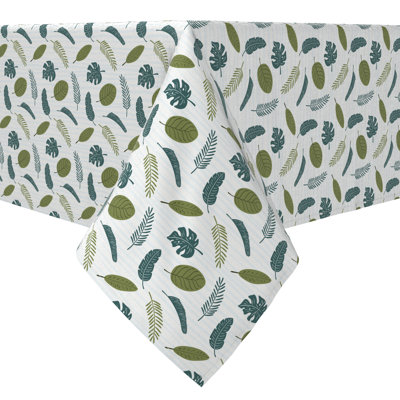 Square Floral Cotton Twill Tablecloth