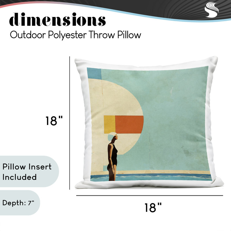Coussin d'extérieur Midcentury