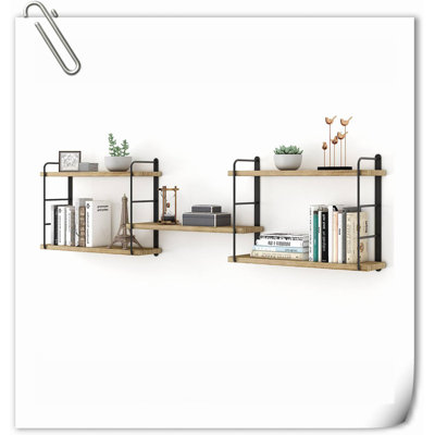 Emmey 4 Piece Wood Floating Shelf