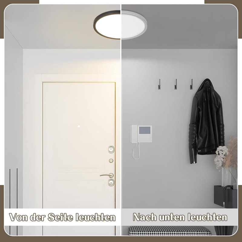 LED Semi Flush Mount, Black