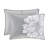 Reversible Cotton Bedding Sets With Decorative Pillows Grey Peach