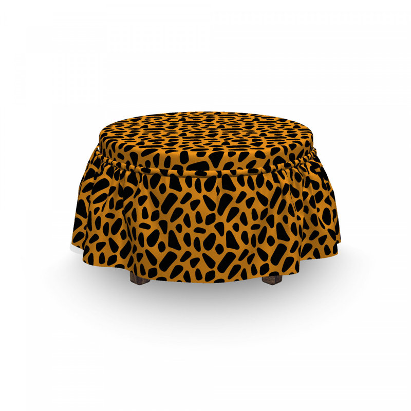 Housse pour repose-pieds guépard skin look motif