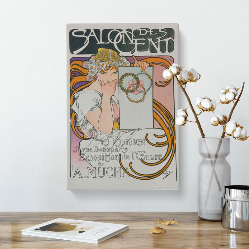 Salon Des Cent Vol.1 by Alphonse Mucha - Wrapped Canvas, 60cm H x 40cm W x 3cm D