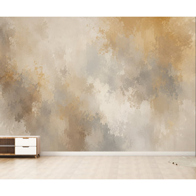 Abstract Textured Wallpaper Peel and Stick, Neutral Beige Wall Mural, Modern Plaster Effect Wallpaper, Rustic Decor 845DLU