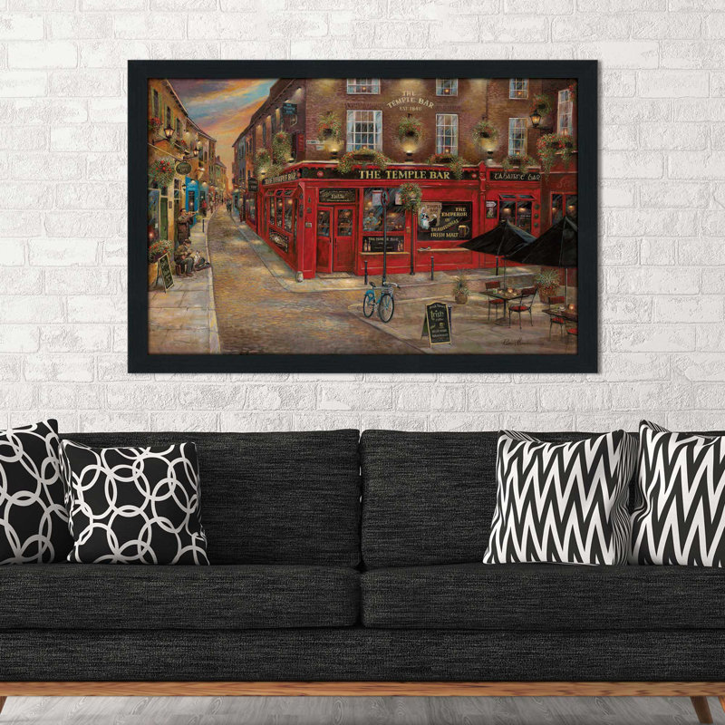 Temple Bar par Ruane Manning - reproduction de cadre photo, H 21,5 po x l 27,5 po x P 0,75 po