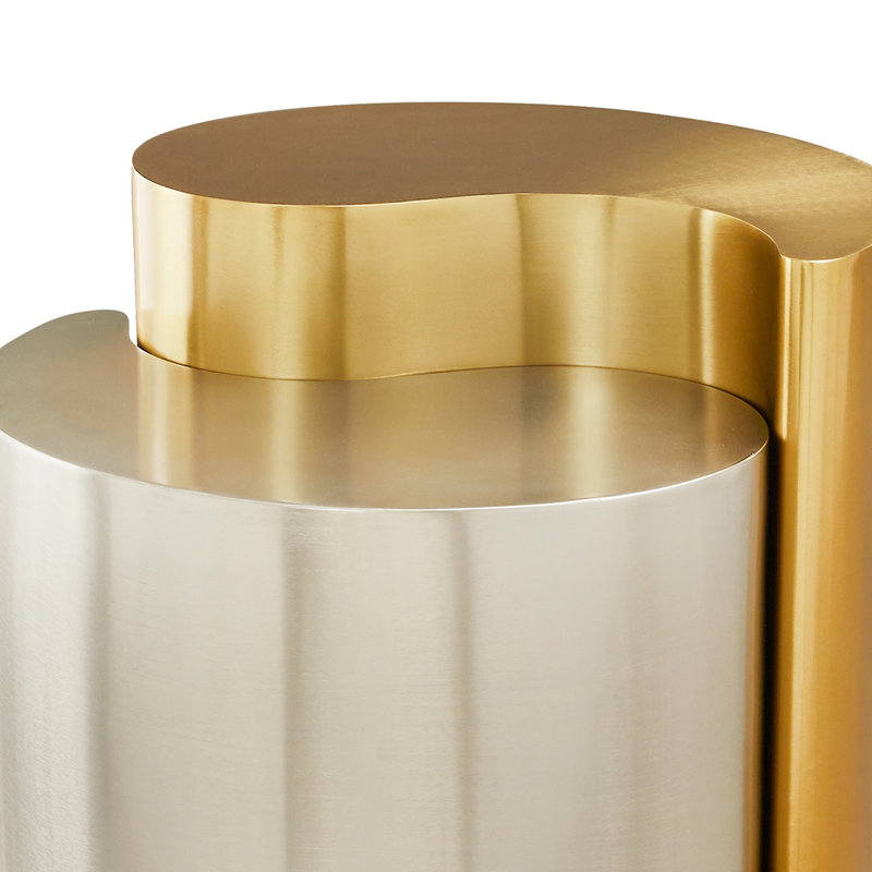 Addington End Table, Gold & Silver