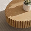 Table basse à tambour moderne de 43,7 pouces de style moderne fabriquée à la main par Ellipse