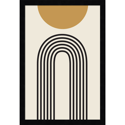 Retro Mountain Sunrise Print