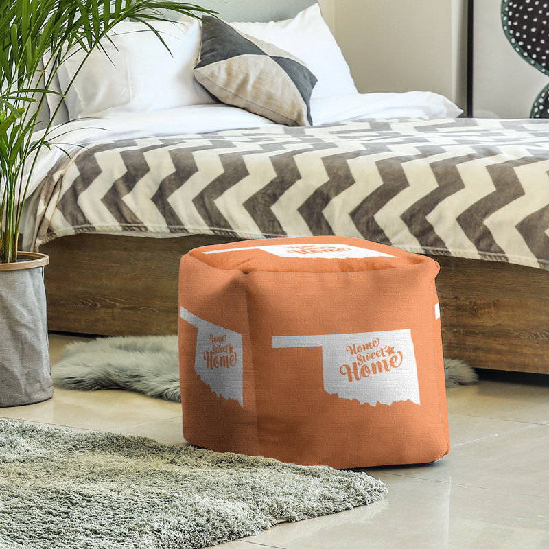 Repose-pieds à cubes tulsa doux home, Orange