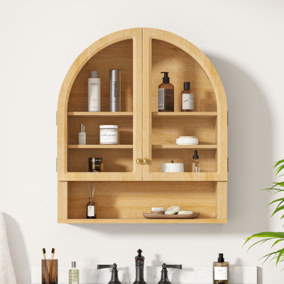 Bathroom Medicine Cabinets With Acrylic Door And Open Shelf