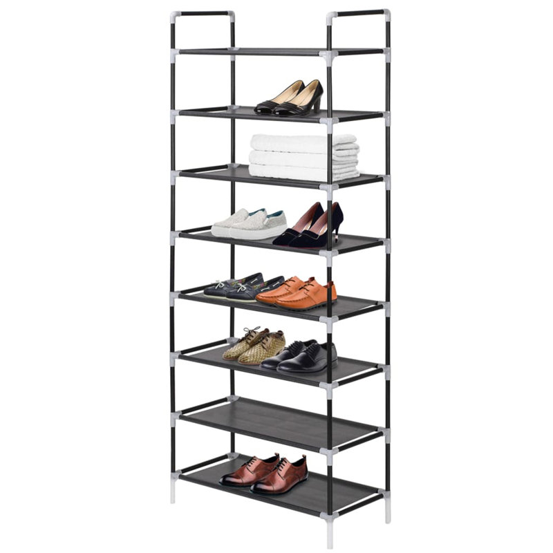 24 Pair Shoe Rack, Black