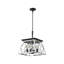 Lustre suspendu industriel 16 lumières à 4 lumières de 16 po, conception de cage en métal moderne, lumière suspendue réglable pour la salle à manger, la cuisine et le salon (sans ampoules)