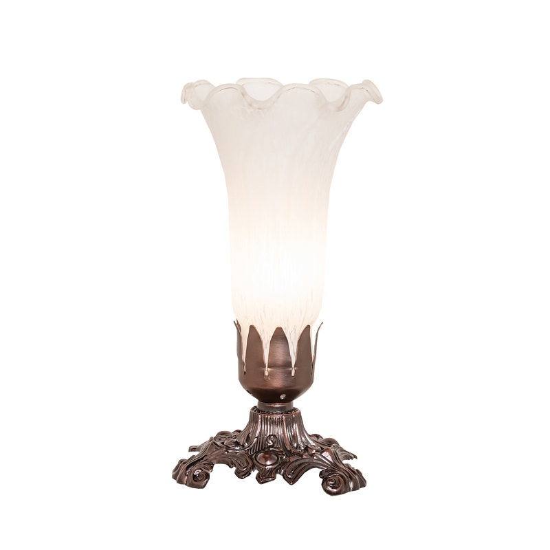 Meyda Tiffany & Stained Glass Table Lamp, White