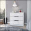 Commode H 27 po, commode 3 tiroirs, plateau, blanc-1342259569