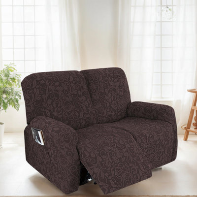 Housses de canapé inclinables en velours 6 pièces - Housses de canapé inclinables extensibles pour canapé à 2 coussins
