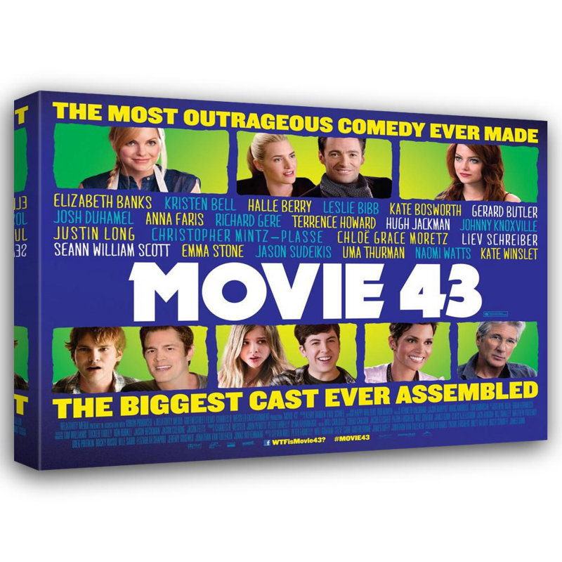 Movie 43, 13" H x 18" W