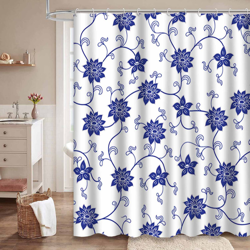 Rideau de douche avec 12 crochets, L 72 po x l 72 po
