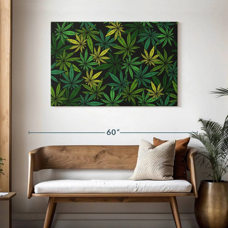Marijuana Leaf Bush, 30" H x 45" W