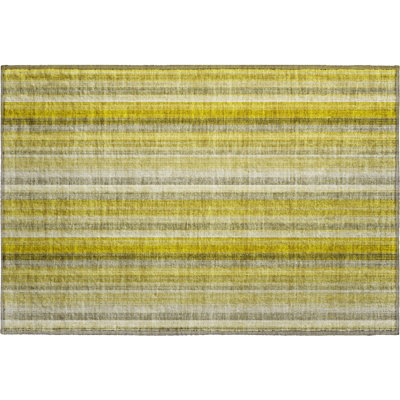 Premium Machine Washable Cerrito AMF543 Gold Rug