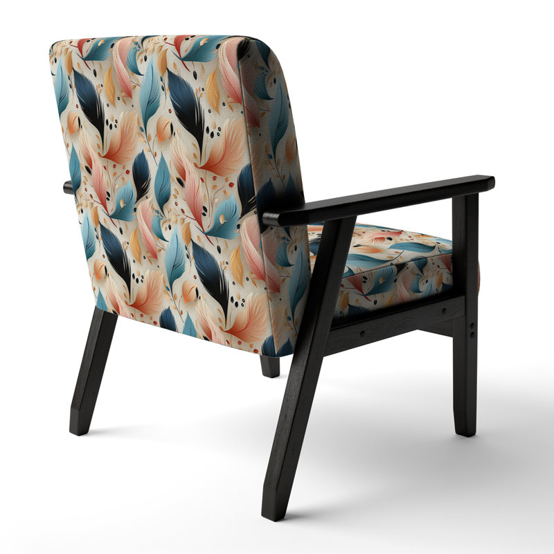 Fauteuil décoratif moderne et contemporain bleu et beige