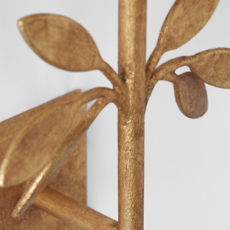Julie Neill 1 - Light Armed Sconce, Antique Gold Leaf