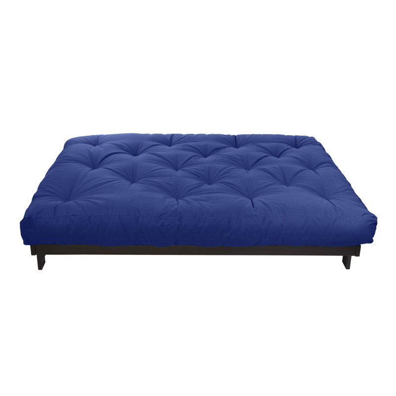 Matelas de futon en coton Boylston, Double, Bleu