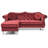 Hollywood Velvet L-Shaped Sectional Reversible-50945403