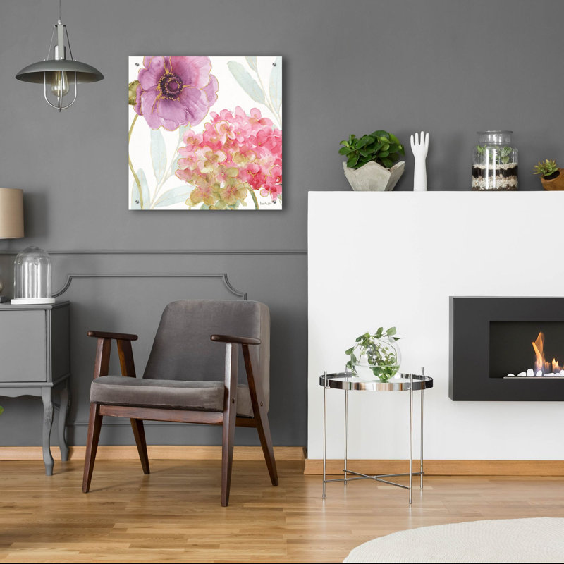 «Rainbow Seeds Flowers V» par Lisa Audit, art mural en verre acrylique, H 24 po x l 24 po x P 0,2 po