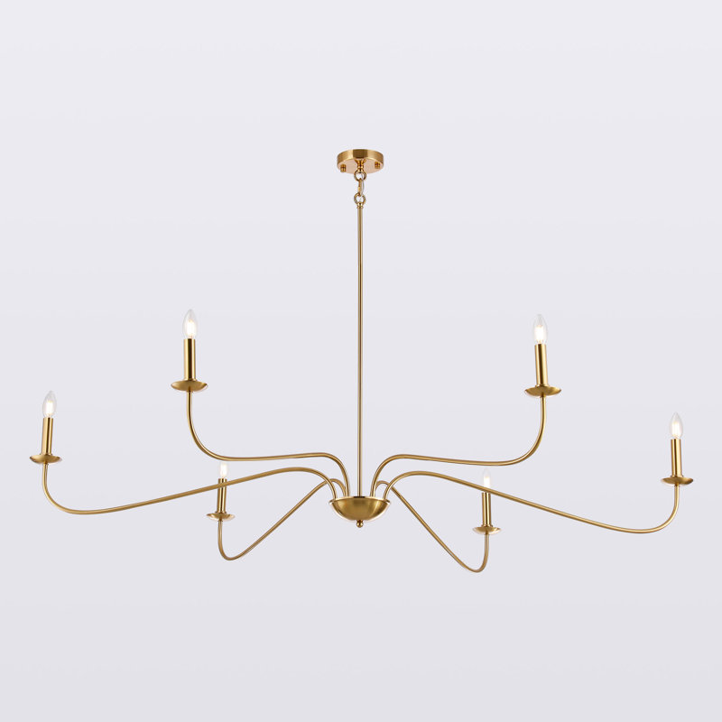Lucca 6-Light Chandelier Elegant Traditional, Gold