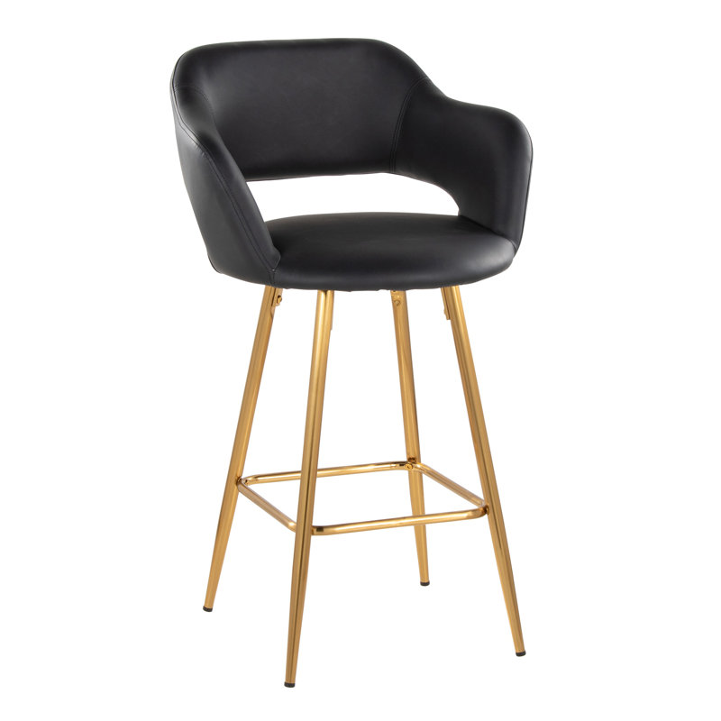 Contemporary Counter Stool, Doré, Noir