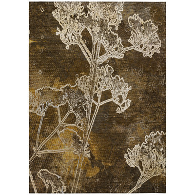 Machine Washable Indoor/Outdoor Brenden ACN2239 Floral Rug