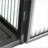 Wall Cabinet | Modern Two-Door Three-Tier Storage | Iron + Tempered Glass | Black | 27.56”L x 9.06”W x 23.62”H | Durable Metal | Fluted Glass-2139570167