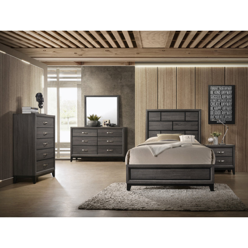 Standard Bed, Twin, Brown Gray