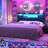 45.3" H Metal Storage Headboards With Cloth Darwers, Outlets,USB Ports And LED Lights-1822606900-1822606890