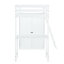 Lit mezzanine simple avec garde-robe et bureau, blanc