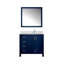 Meuble-lavabo de salle de bain 36 po X P 22 po D, dessus en quartz décalé à droite, ensemble de robinet et Miroirs-2143774606