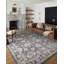 Tapis oriental en polypropylène tissé à la machine en noir anthracite / gris-87054084