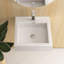 Lavabo de salle de bain mural 19 po, vasque à surface solide avec trou pour robinet
