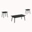 Ensemble de table moderne noir 3 pièces Moab