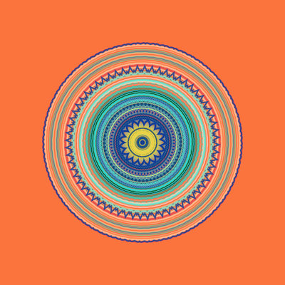 Mandala orange vif