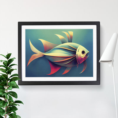 Epic Fish Abstract - Framed Print